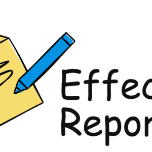 The logo for effective reports, designed to enhance communication between teachers and students.