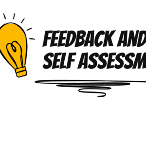 Feedback and self assessment by the teacher.