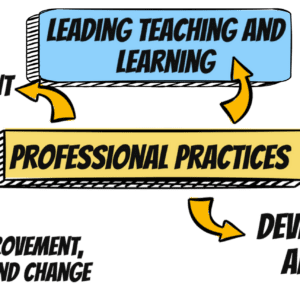A diagram showing the process of facilitating teaching to support student learning.
